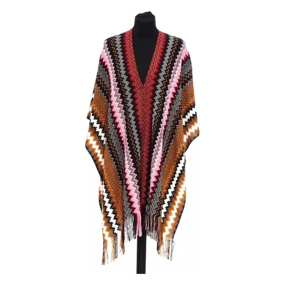 Missoni Multicolor Wool Women Poncho Missoni