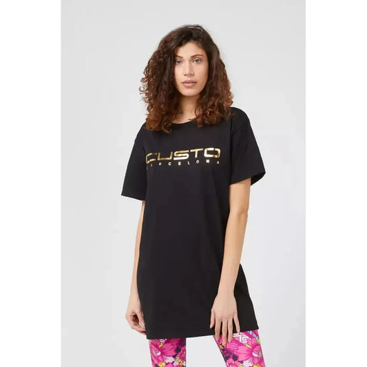 Custo Barcelona Black Cotton Women T-Shirt Custo Barcelona