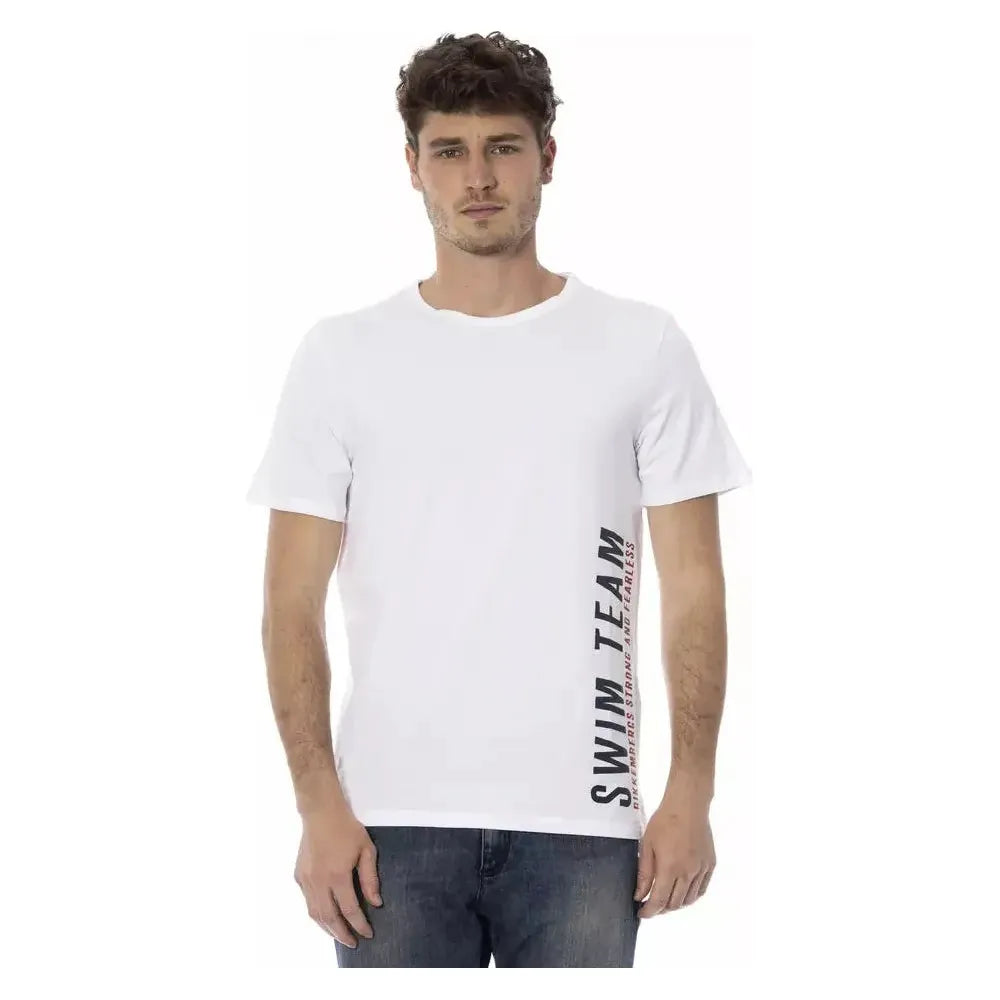 Bikkembergs White Cotton Men T-Shirt Bikkembergs