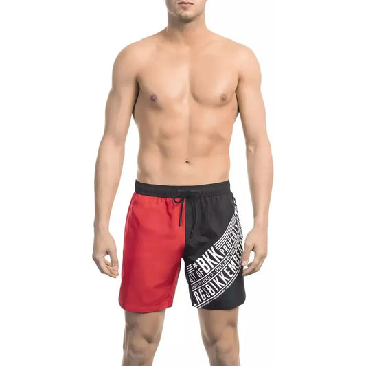 Bikkembergs Red Polyester Men Swim Short Bikkembergs