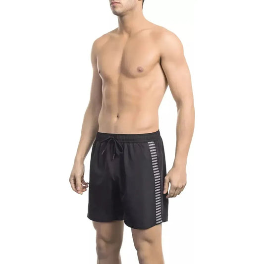 Bikkembergs Black Polyester Men Swim Short Bikkembergs