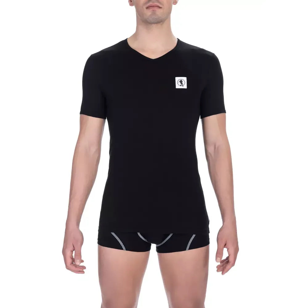 Bikkembergs Black Cotton Men T-Shirt Bikkembergs