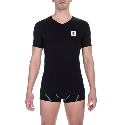 Bikkembergs Black Cotton Men T-Shirt Bikkembergs