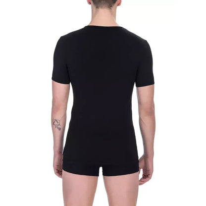 Bikkembergs Black Cotton Men T-Shirt Bikkembergs