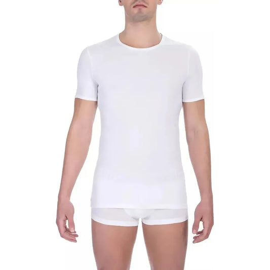 Bikkembergs White Cotton Men T-Shirt Bikkembergs