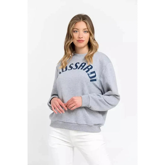 Trussardi Gray Cotton Women Sweatshirt Trussardi
