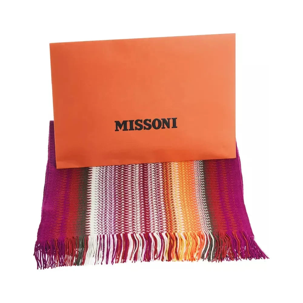 Missoni Multicolor Wool Men Scarf Missoni