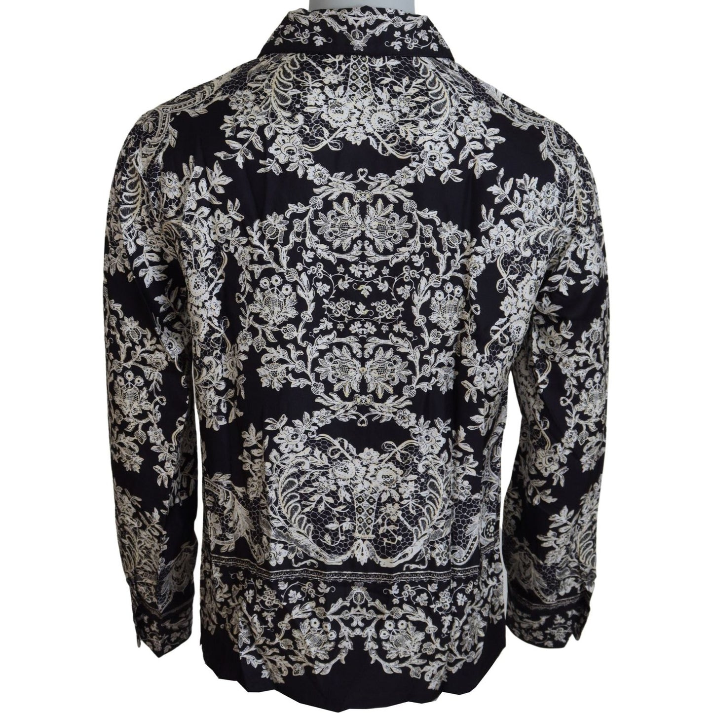 Dolce & Gabbana Elegant Satin Floral Baroque Shirt Dolce & Gabbana