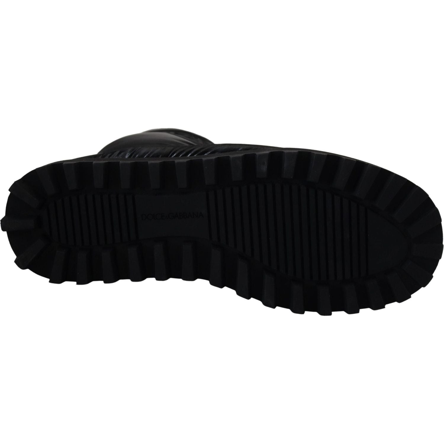 优雅的黑色涤纶中筒靴