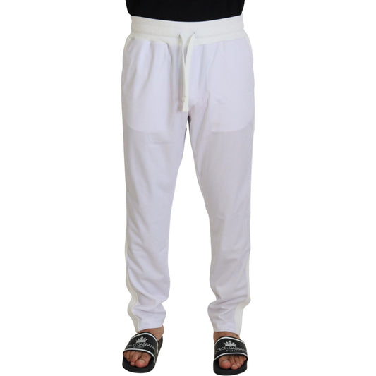 Dolce & Gabbana Elegant White Jogger Pants for Sophisticated Comfort Dolce & Gabbana