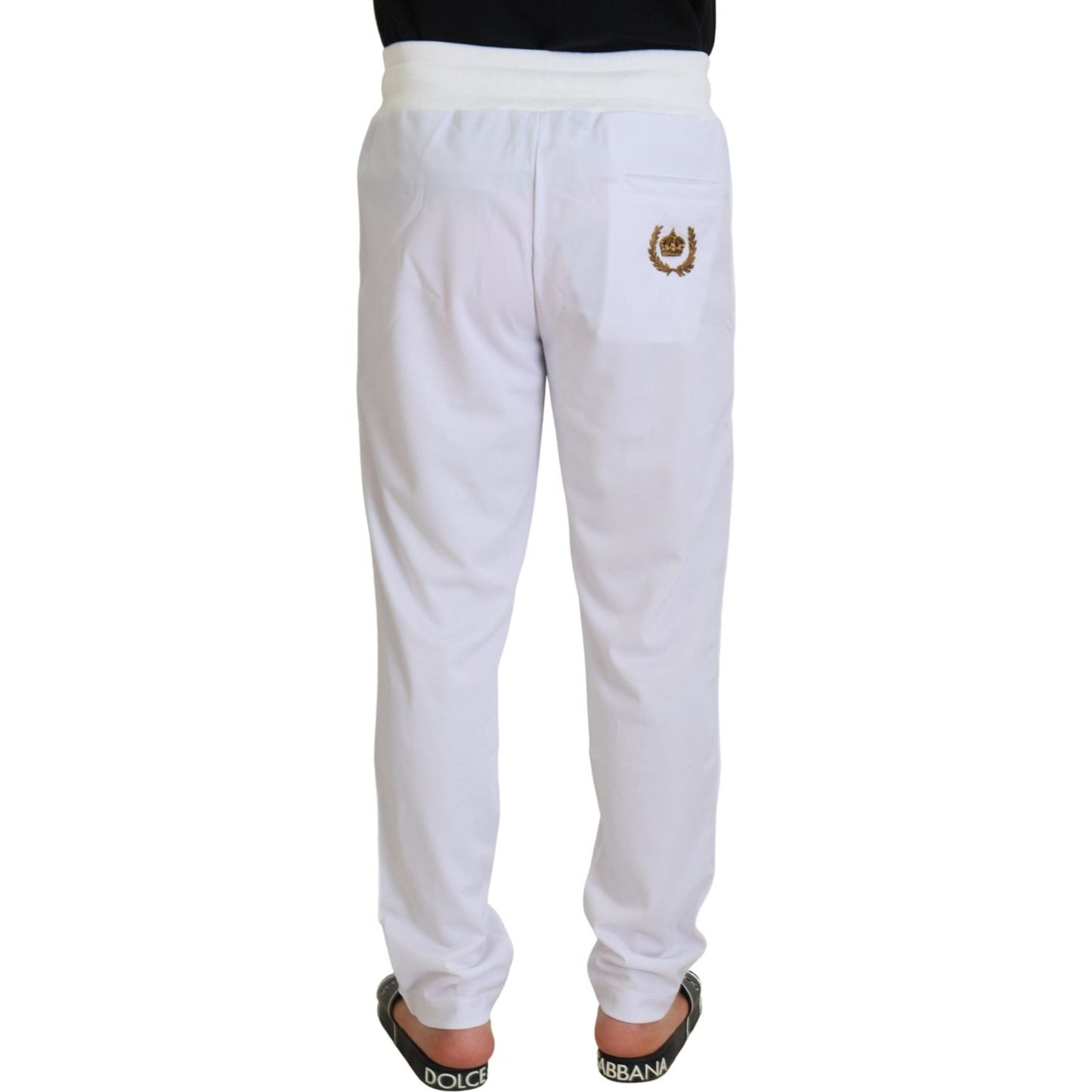 Dolce & Gabbana Elegant White Jogger Pants for Sophisticated Comfort Dolce & Gabbana