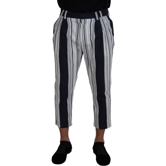 Dolce & Gabbana Elegant Striped Cotton Pants for Men Dolce & Gabbana