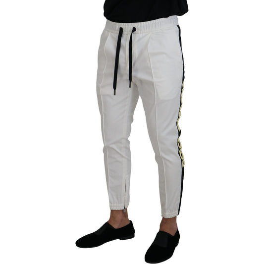 Dolce & Gabbana Elegant White Cotton Jogger Pants Dolce & Gabbana