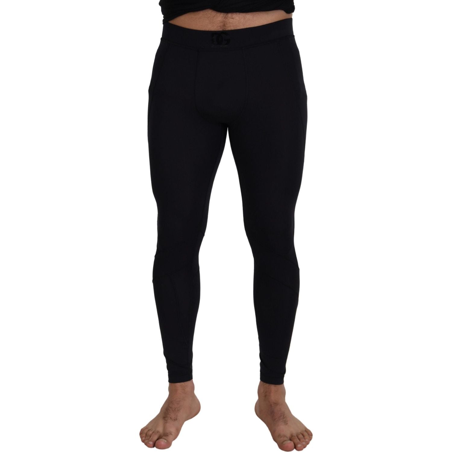 Dolce & Gabbana Black Nylon Slim Fit Stretch Pants