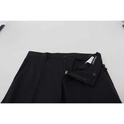 Dolce & Gabbana Black Wool Chino Formal Pants Dolce & Gabbana