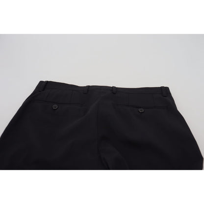 Dolce & Gabbana Black Wool Chino Formal Pants Dolce & Gabbana