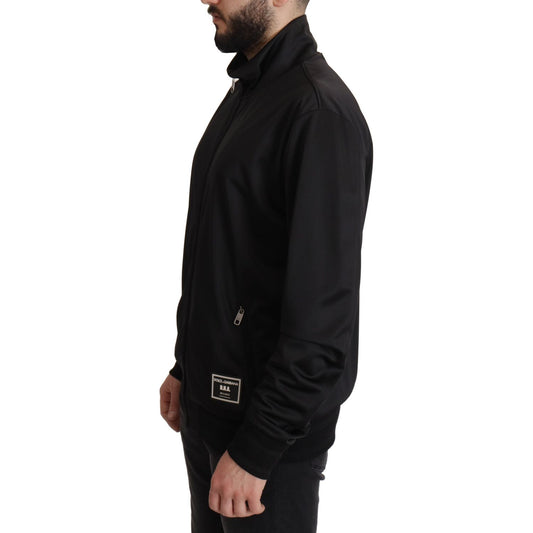 Dolce & Gabbana Elegant Black Full Zip Sweater Dolce & Gabbana