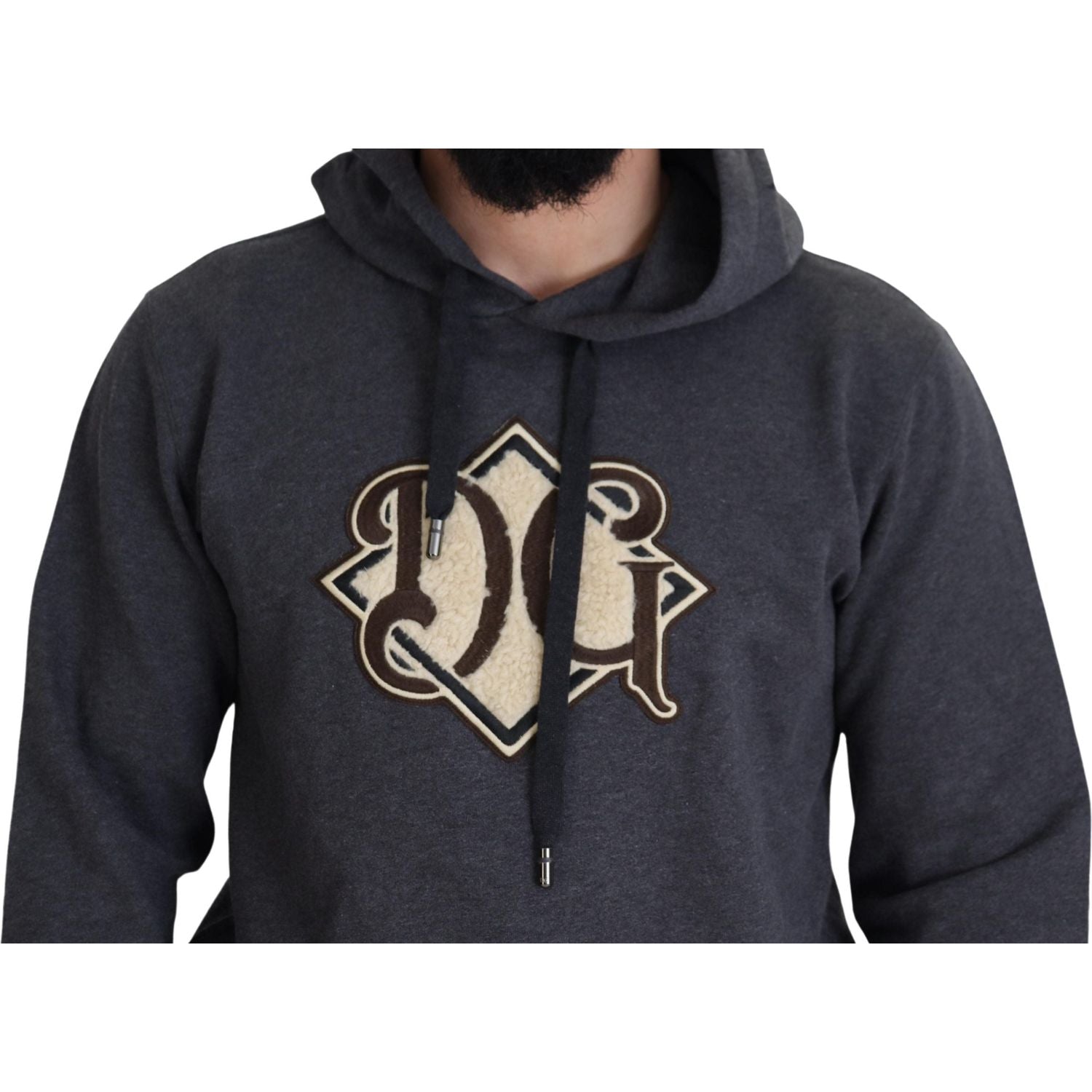 Dolce & Gabbana Elegant Grey Cotton Hooded Sweatshirt