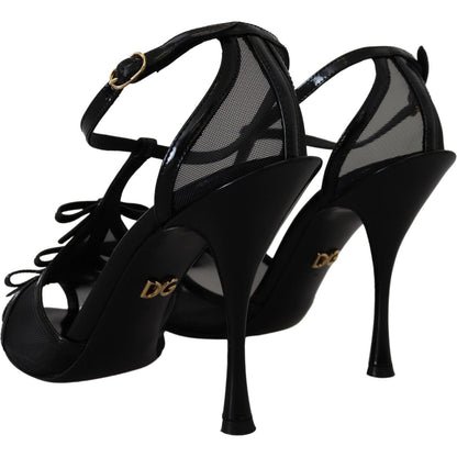 Dolce & Gabbana Black Stiletto High Heels Sandals Shoes