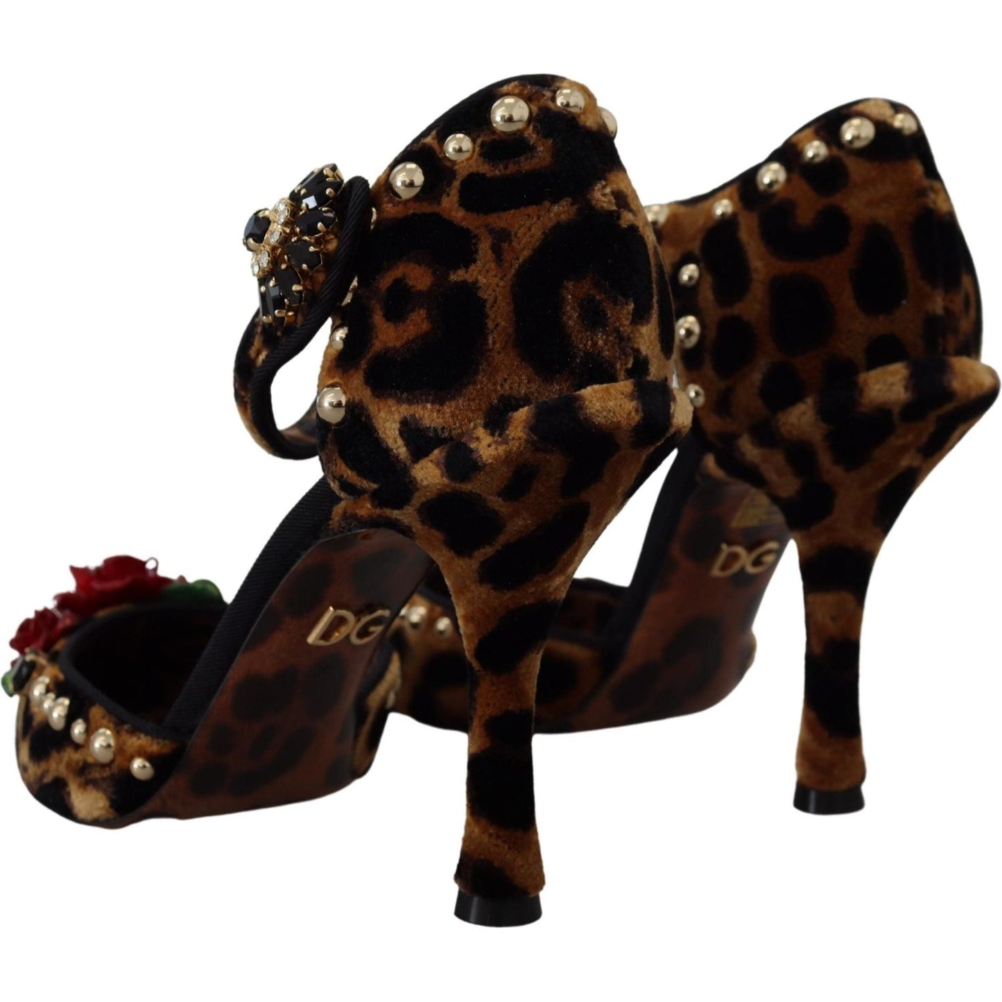 Dolce & Gabbana Chic Leopard Ankle Strap Sandal Heels Dolce & Gabbana