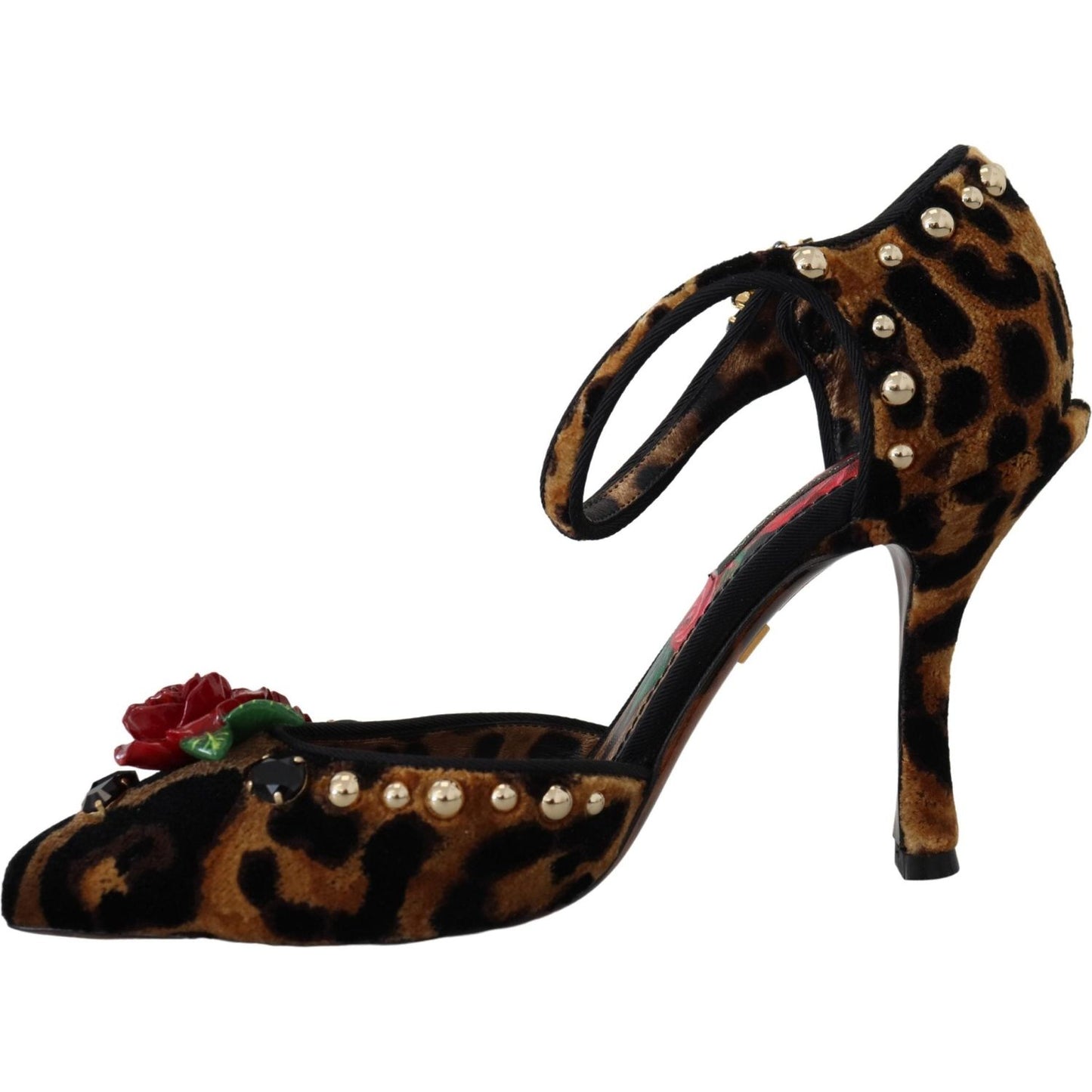 Dolce & Gabbana Chic Leopard Ankle Strap Sandal Heels Dolce & Gabbana