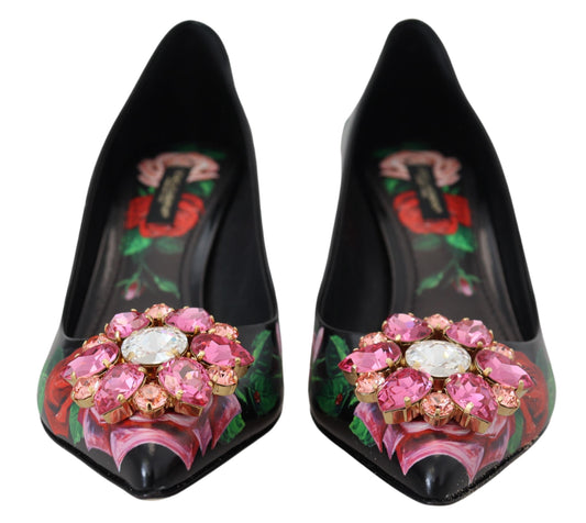 Dolce & Gabbana Elegant Floral Crystal Pumps Dolce & Gabbana