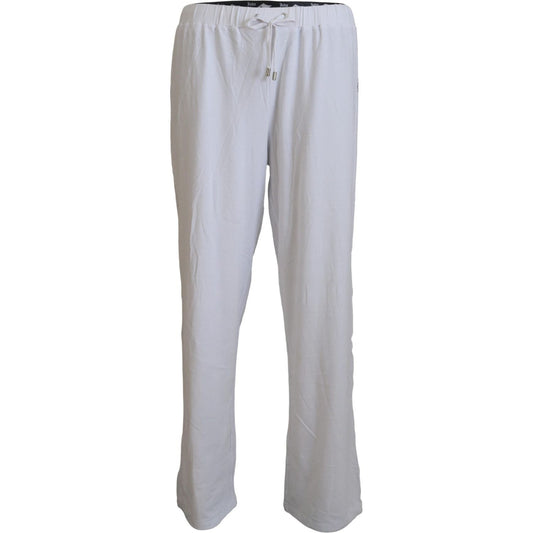 John Galliano White Cotton Logo Loose Men Pants John Galliano