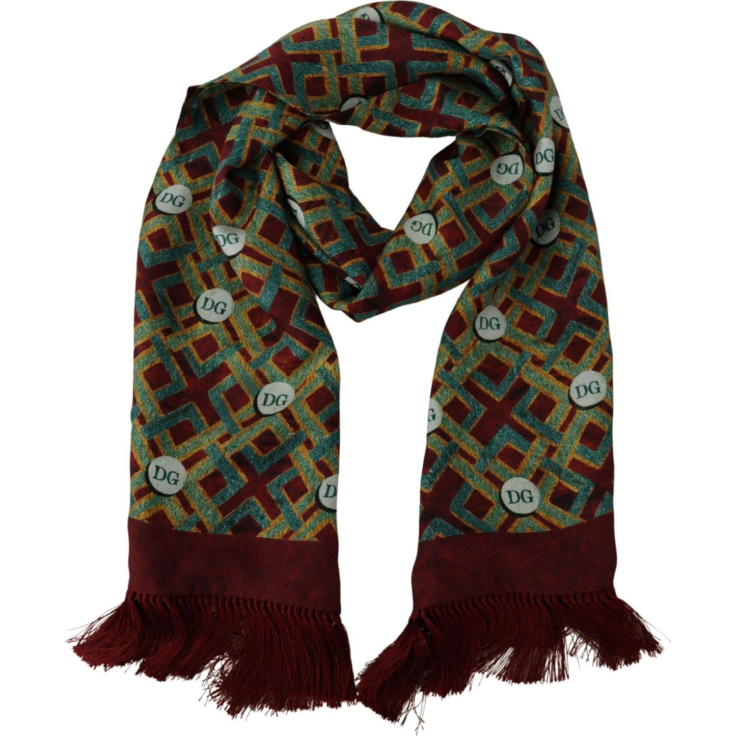 Dolce & Gabbana Elegant Multicolor Silk Men's Scarf Wrap Dolce & Gabbana