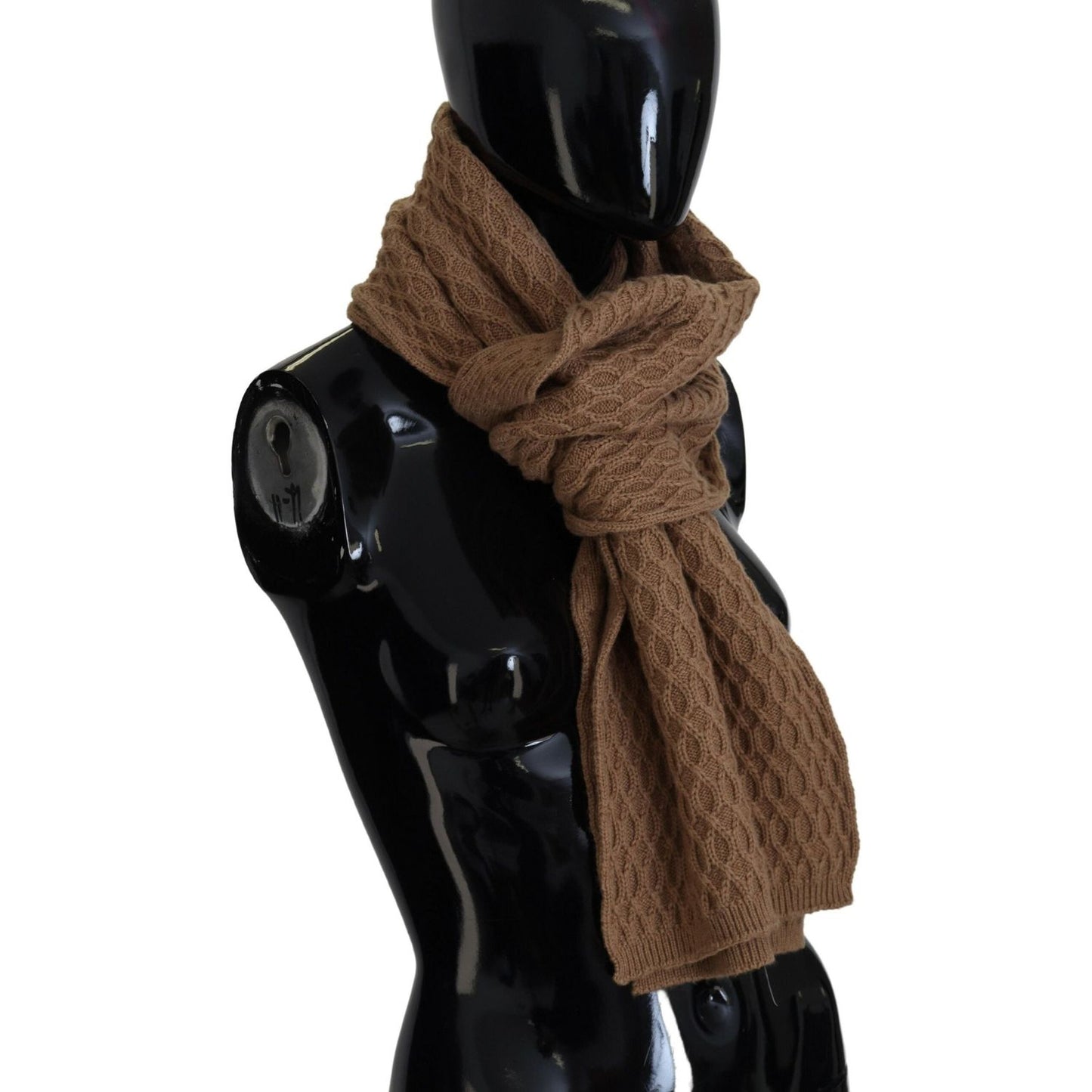 Dolce & Gabbana Elegant Dark Brown Knitted Scarf Dolce & Gabbana