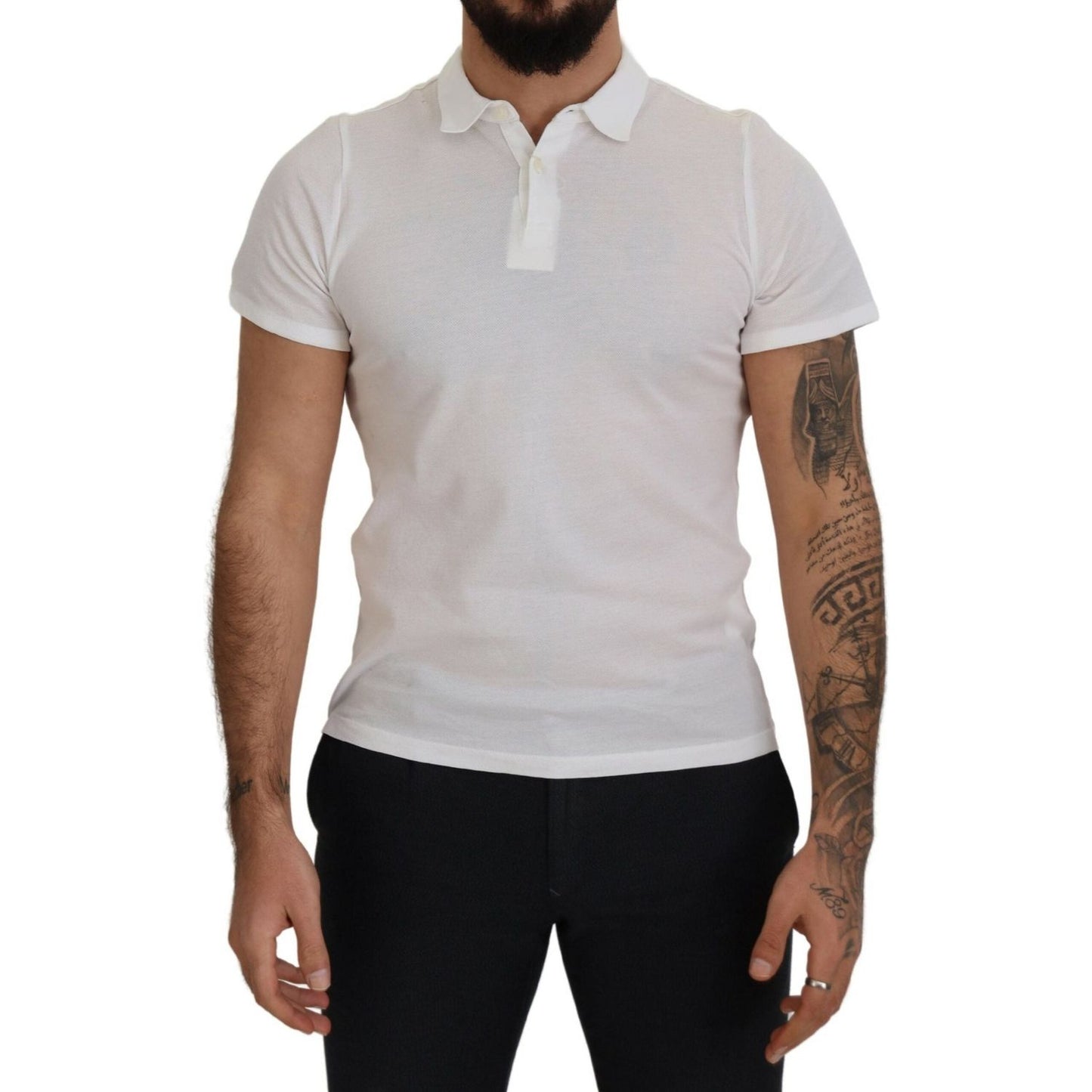 FRADI White Cotton Collared Short Sleeves Polo T-shirt FRADI