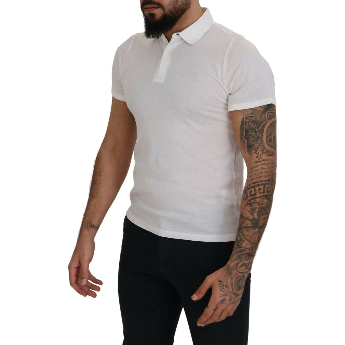 FRADI Elegant White Cotton Polo T-Shirt FRADI