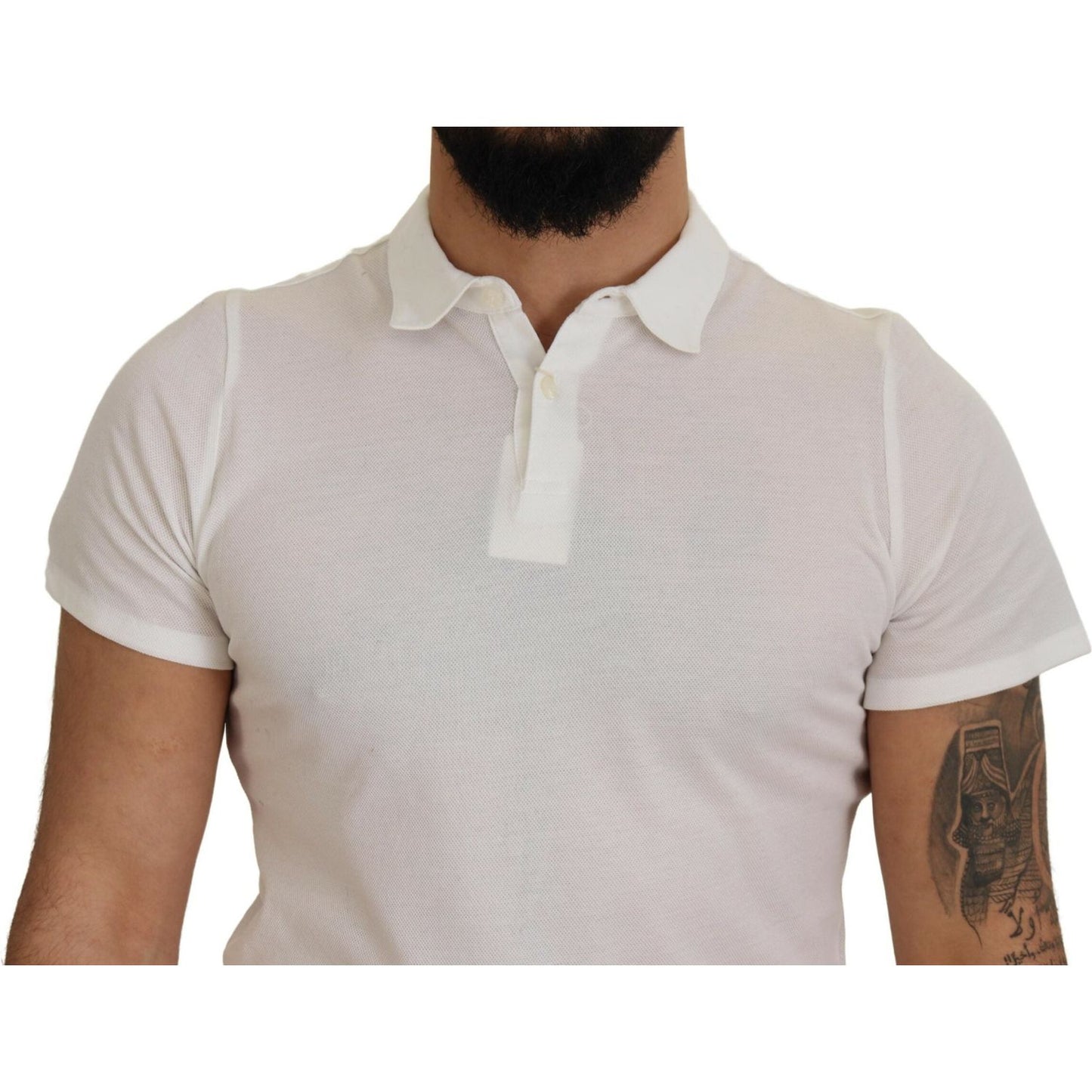 FRADI Elegant White Cotton Polo T-Shirt FRADI