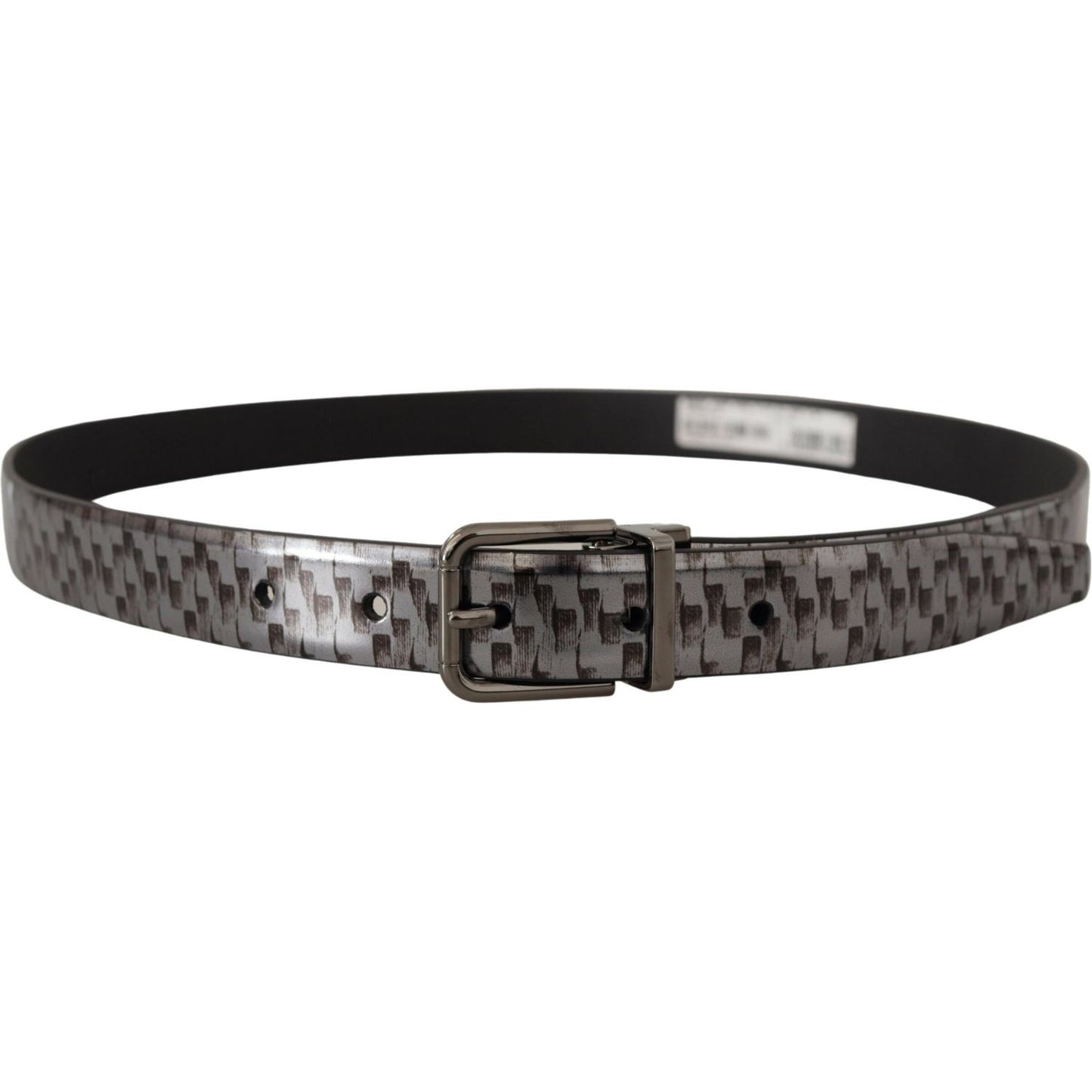 Dolce & Gabbana Sleek Italian Leather Belt in Sophisticated Gray Dolce & Gabbana