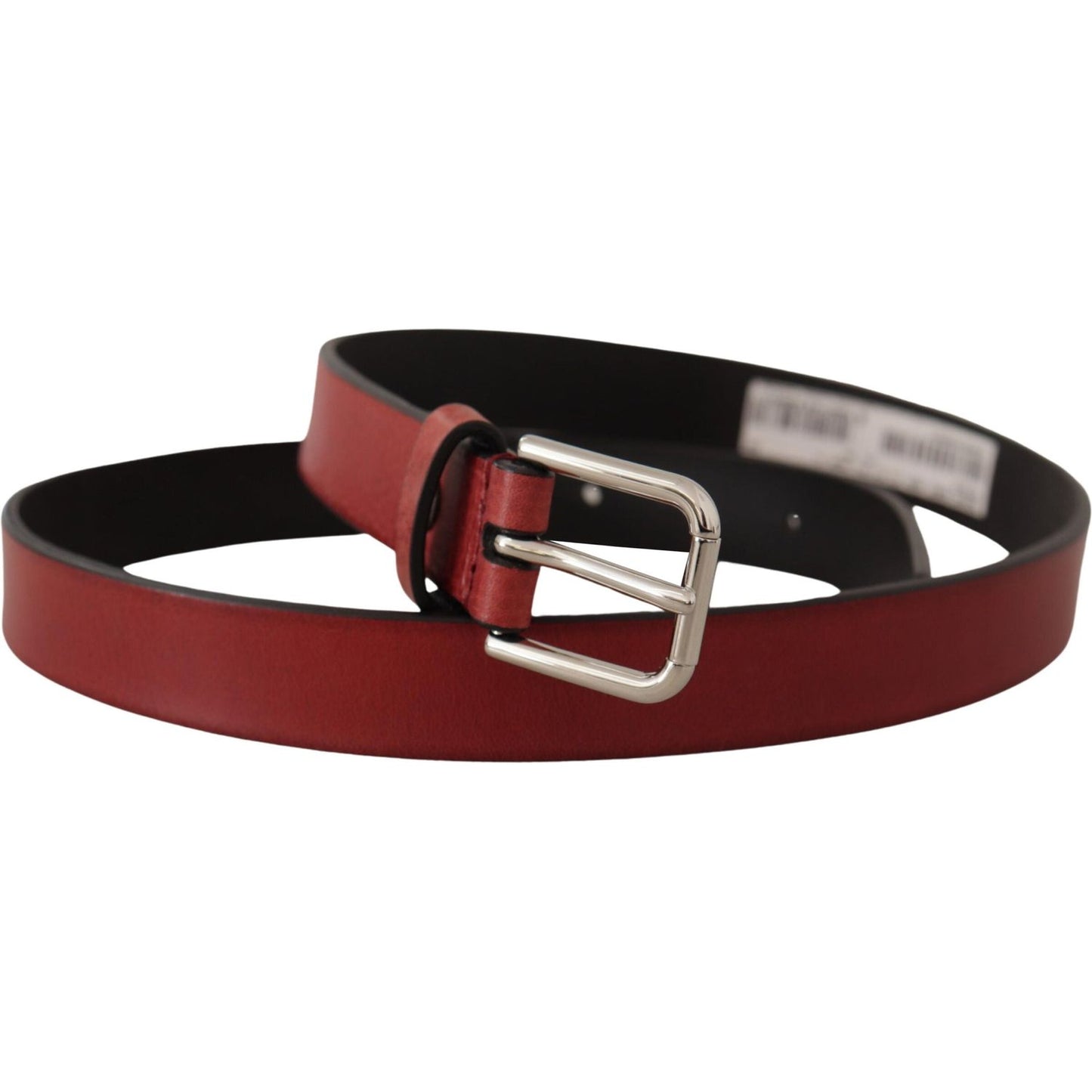 Dolce & Gabbana Elegant Maroon Italian Leather Belt Dolce & Gabbana