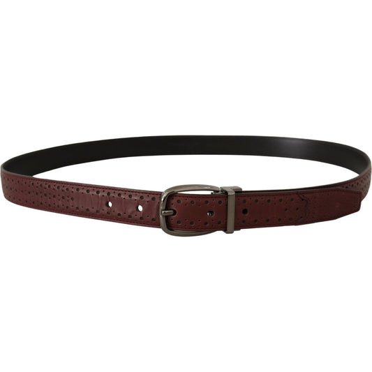 Dolce & Gabbana Elegant Leather Belt with Metal Buckle Dolce & Gabbana