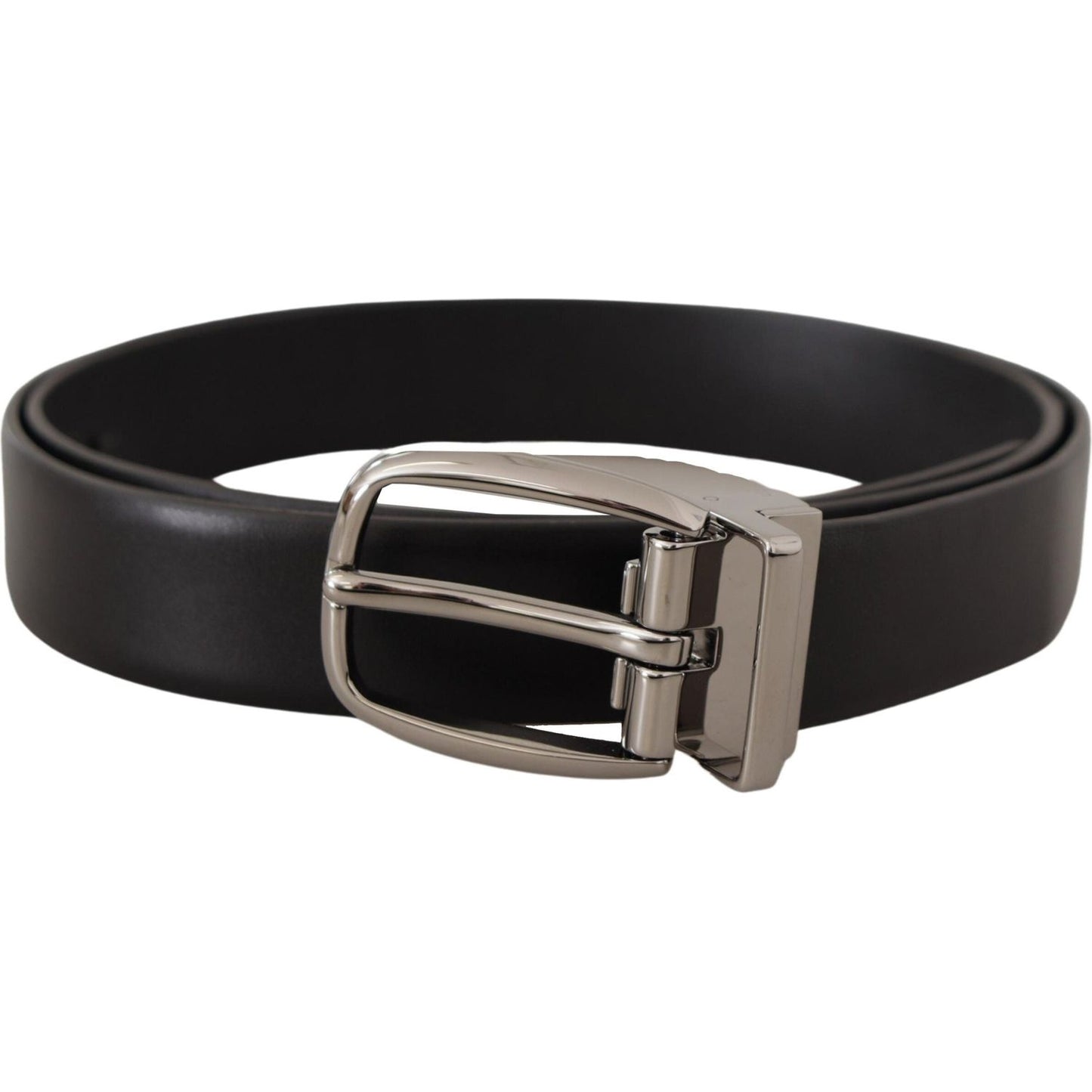 Dolce & Gabbana Elegant Leather Belt with Metal Buckle Dolce & Gabbana