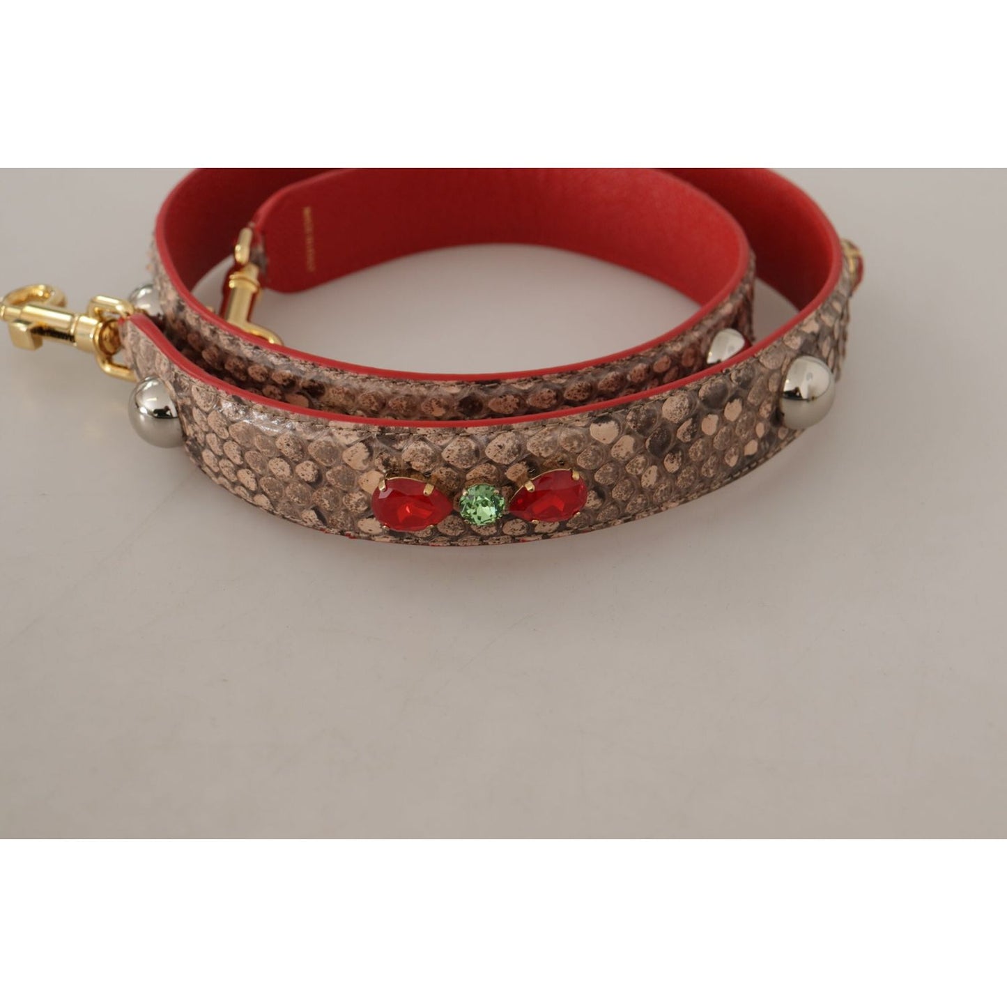 Dolce & Gabbana Chic Brown Python Leather Bag Strap Dolce & Gabbana