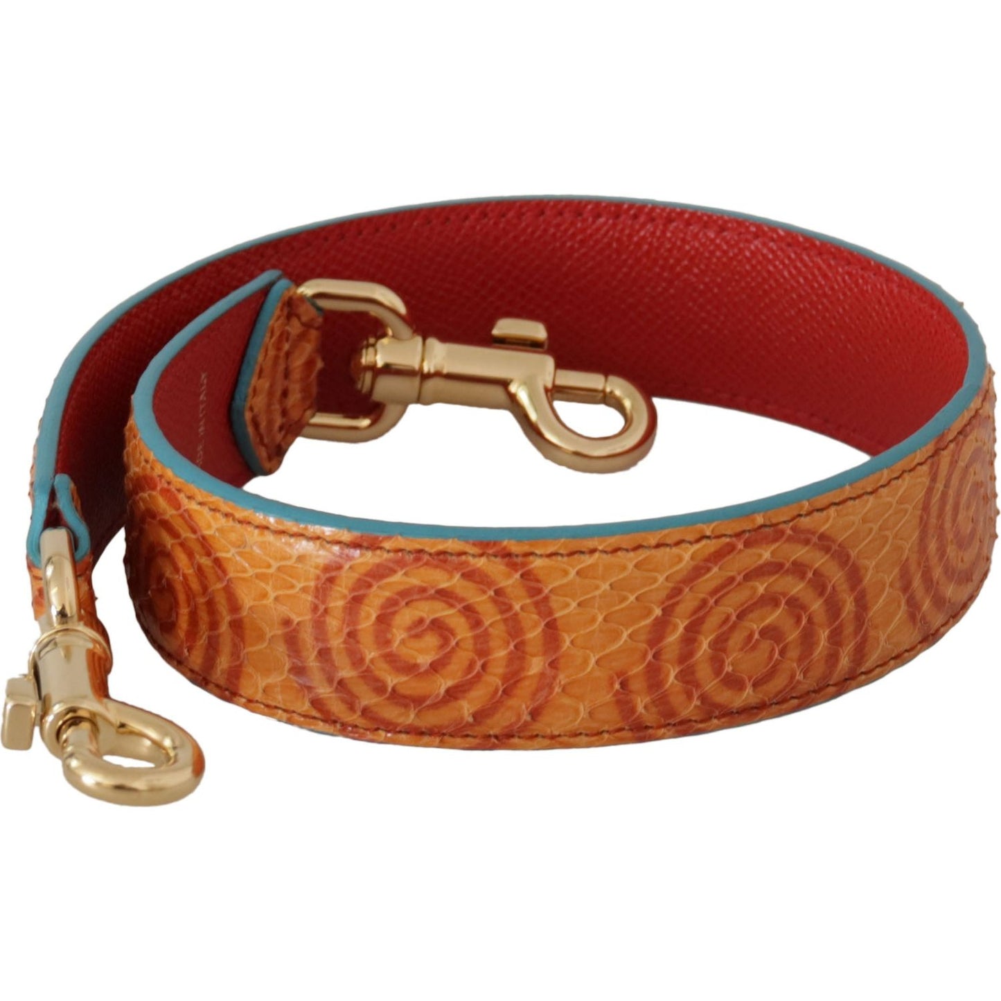Dolce & Gabbana Chic Orange Leather Shoulder Strap Accessory Dolce & Gabbana Sienna