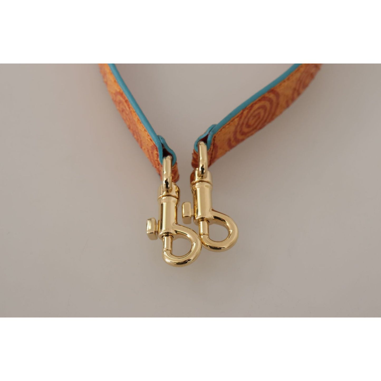 Dolce & Gabbana Chic Orange Leather Shoulder Strap Accessory Dolce & Gabbana Dark Gray