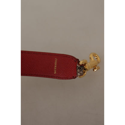 Dolce & Gabbana Brown Python Leather Studded Shoulder Strap Dolce & Gabbana