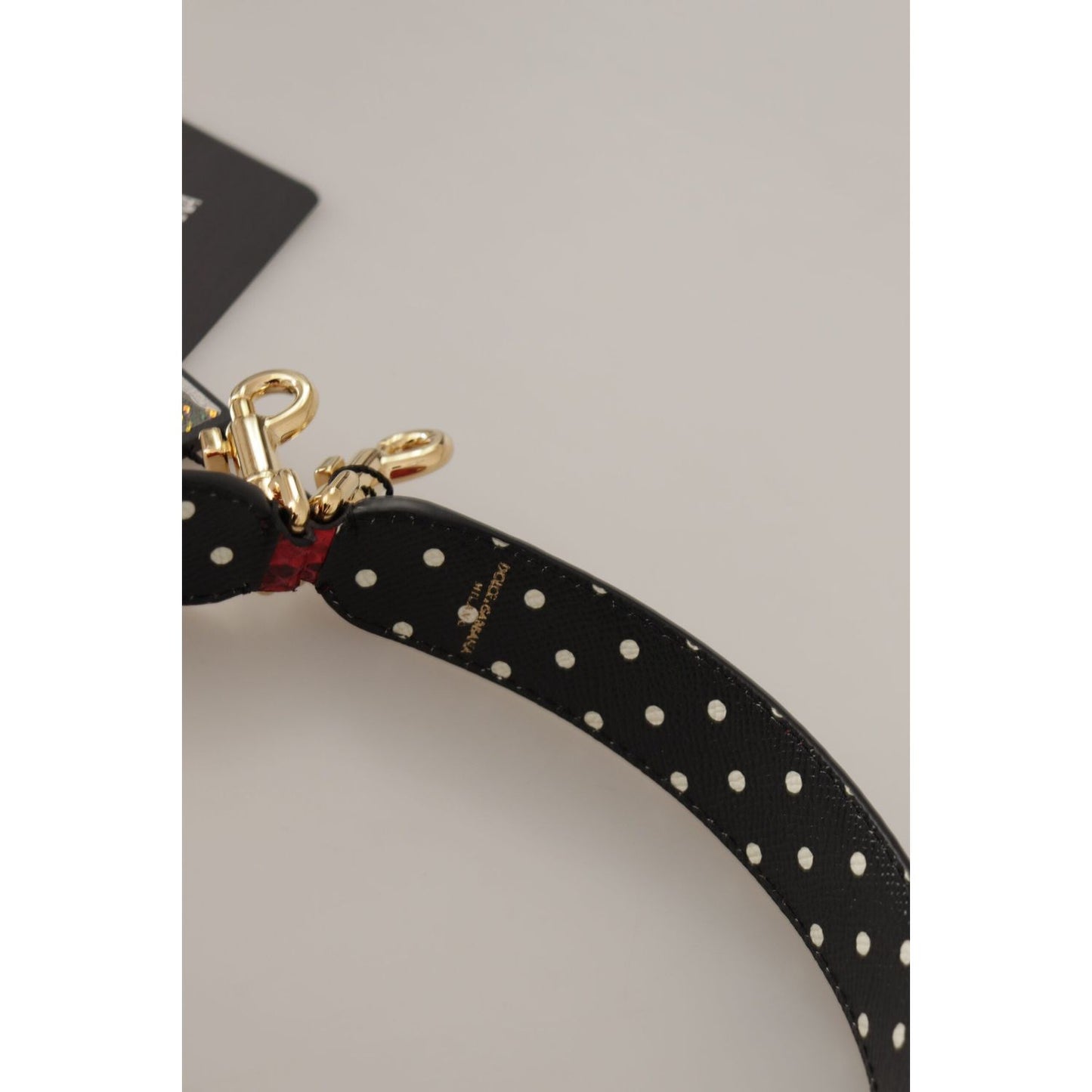 Dolce & Gabbana Red Python Leather Crystals Reversible Shoulder Strap Dolce & Gabbana