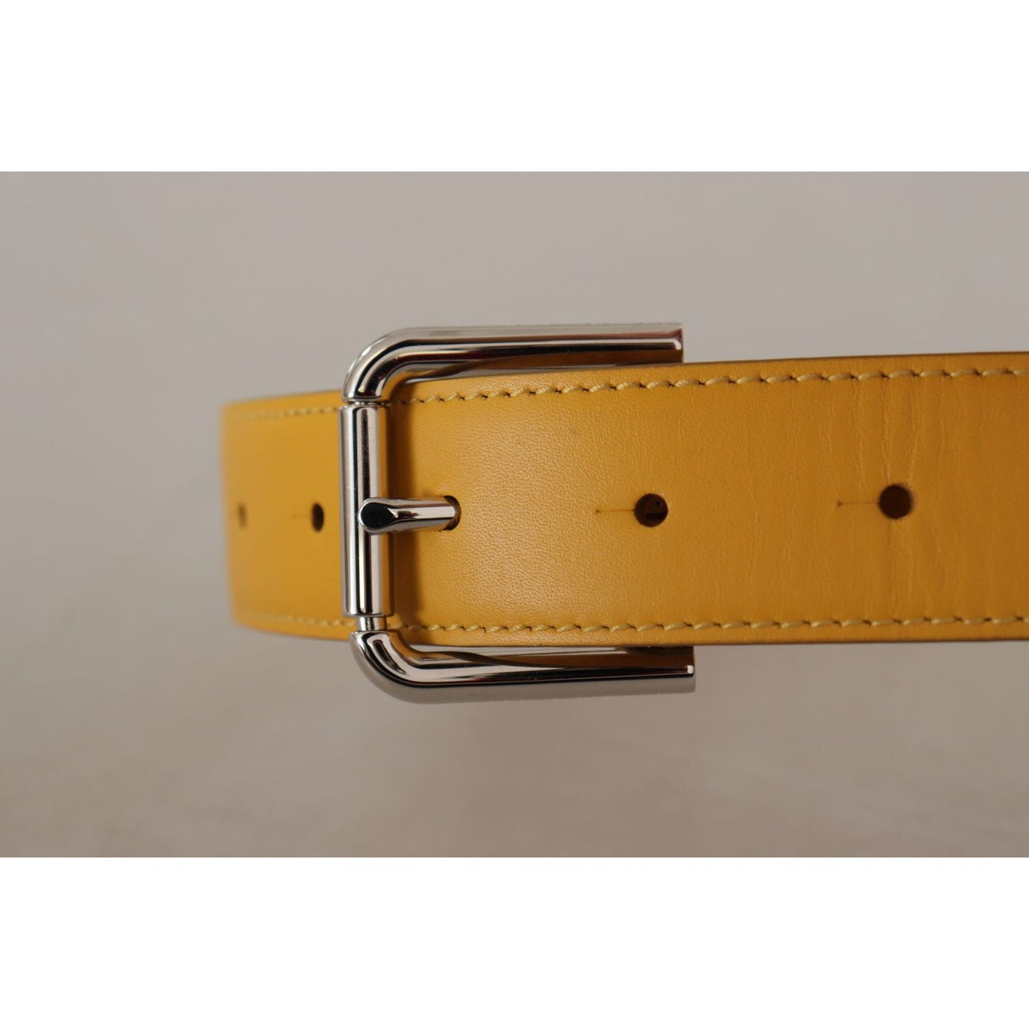 Dolce & Gabbana Elegant Leather Belt in Sunshine Yellow Dolce & Gabbana