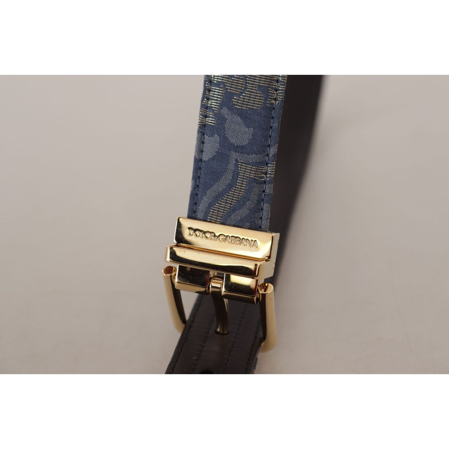 Dolce & Gabbana Elegant Navy Blue Leather Belt Dolce & Gabbana