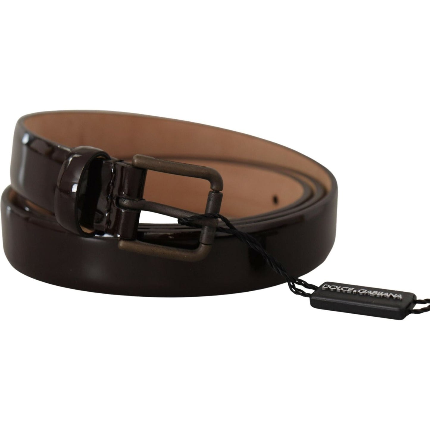 Dolce & Gabbana Elegant Black Leather Logo Buckle Belt Dolce & Gabbana