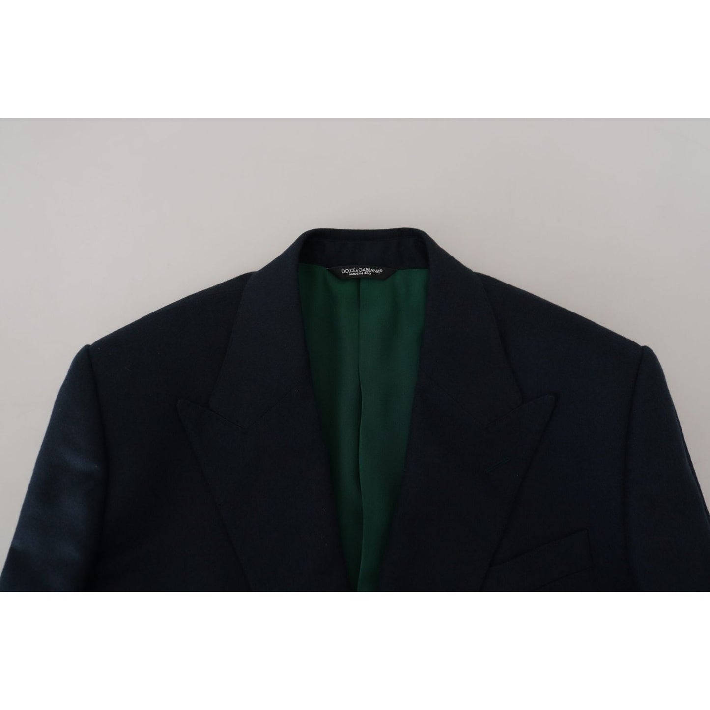 Dolce & Gabbana Elegant Cashmere-Silk Blend Blue Blazer Dolce & Gabbana