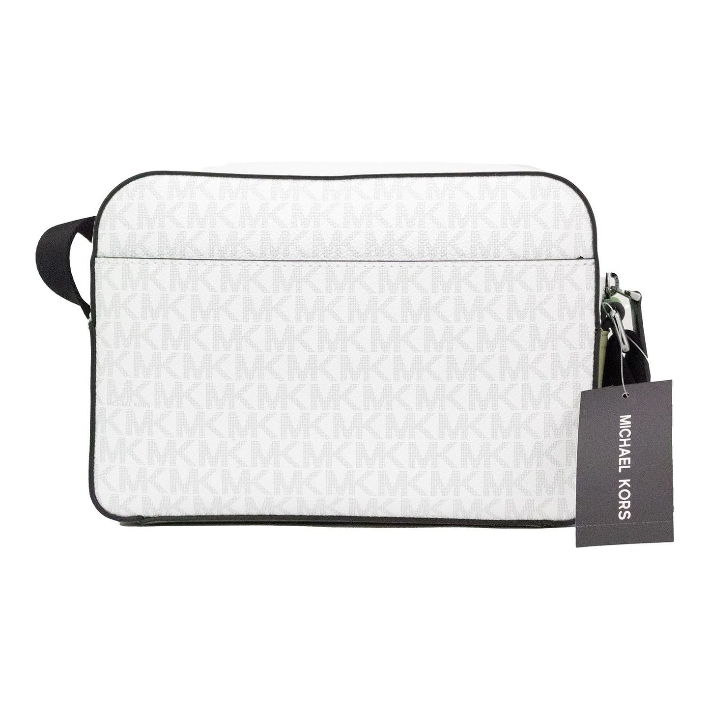 Michael Kors Cooper Small Bright White Palm Signature PVC Utility Crossbody Bag Michael Kors