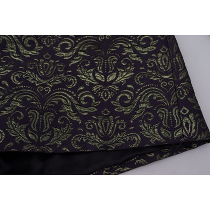 Dolce & Gabbana Gold Purple Baroque Jacket Blazer Robe