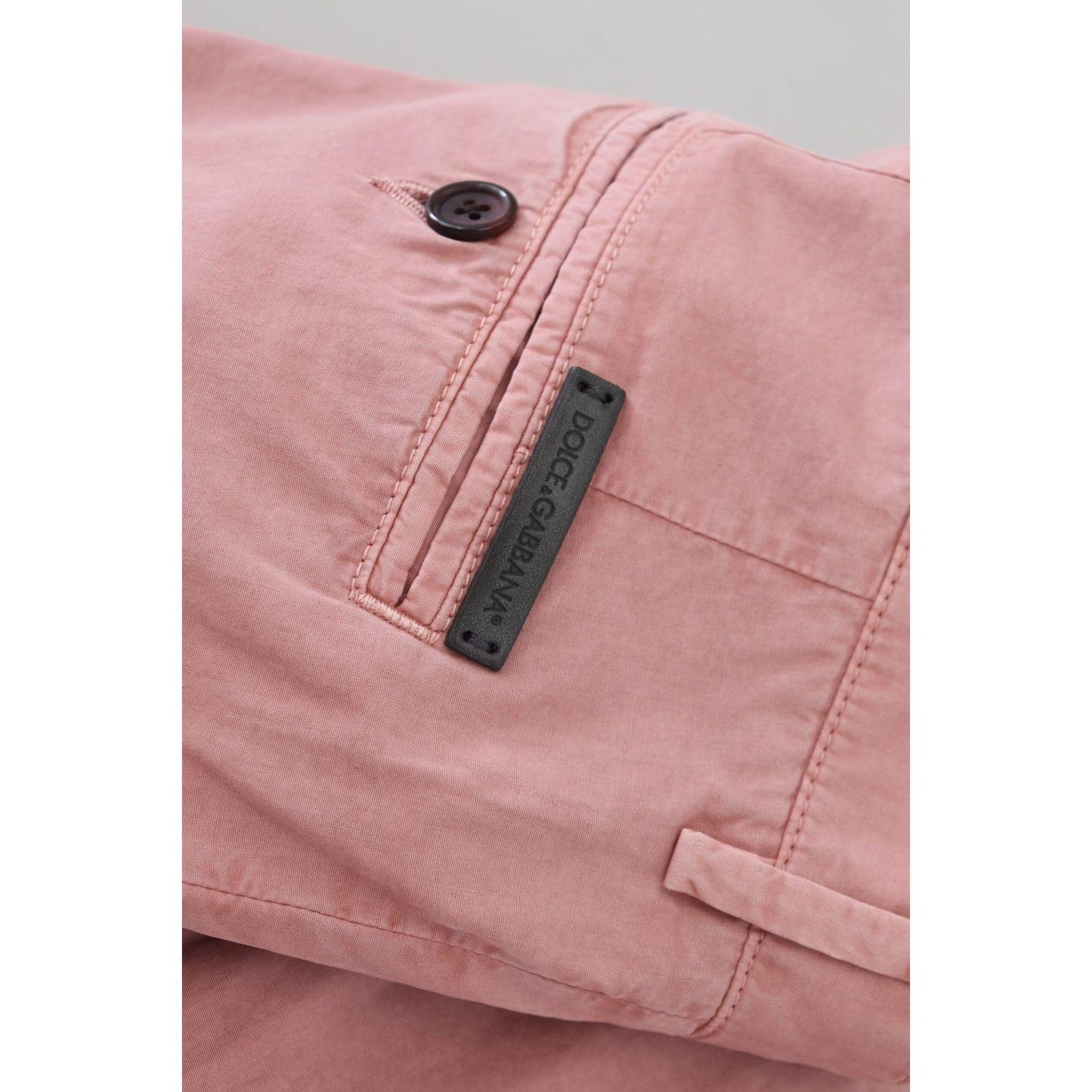 Dolce & Gabbana Exquisite Pink Chino Shorts for Men Dolce & Gabbana