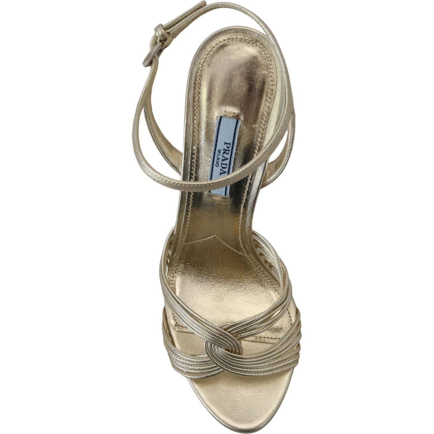 优雅金色细高跟凉鞋