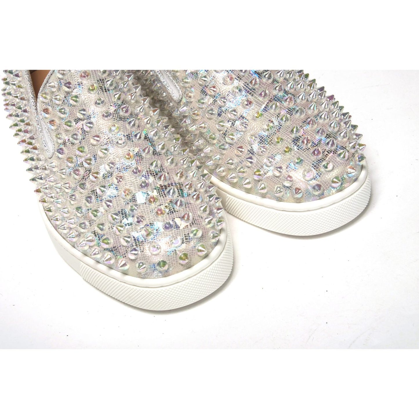 Christian Louboutin White Ab/Clear Ab Roller Boat Woman Flat Sneaker Christian Louboutin